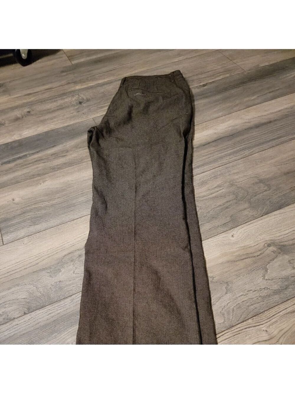Larry Levine Brown herringbone type print size 10 pants